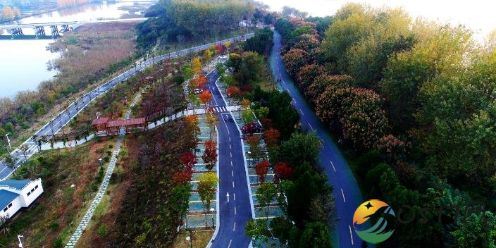 航拍多彩的淮安洪泽湖之秋