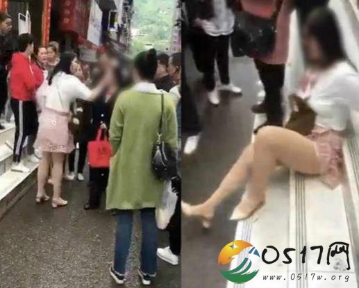 女子当街扇母耳光 男子看不下去将其踹倒