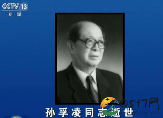 孙孚凌同志去世 孙孚凌究竟是谁