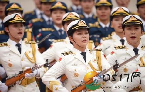 女兵方阵亮相国事访问欢迎仪式 这是仪式改革后首次亮相