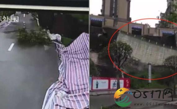 小区路面瞬间消失 这一幕实在是恐怖