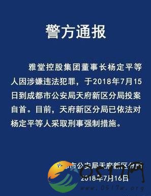 雅堂董事长自首 雅堂董事长究竟怎么了