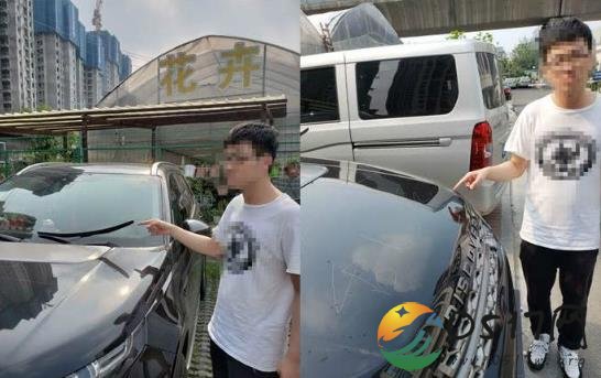 准大学生划伤豪车 只因豪车乱停乱放