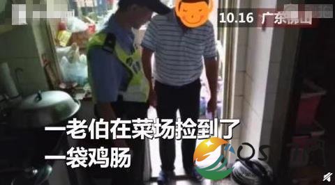 老伯菜场捡鸡肠准备煮着吃 却不知鸡肠里有毒