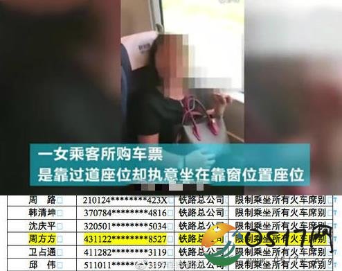 霸座女被列失信名单 这意味着她将限制乘坐火车