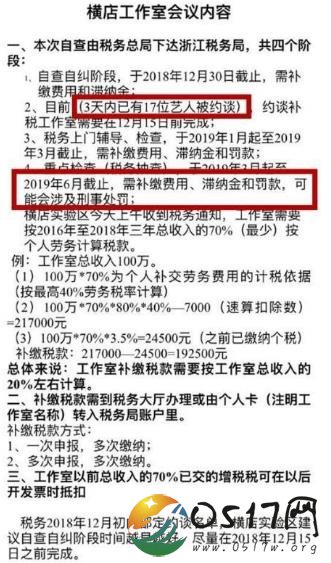 17名艺人被约谈 难道这17名艺人存在偷税漏税的情况吗